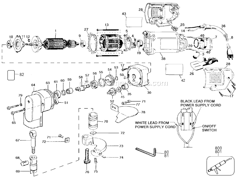 Black and Decker 3212 Type 100 12 Gauge Shear Page A Diagram