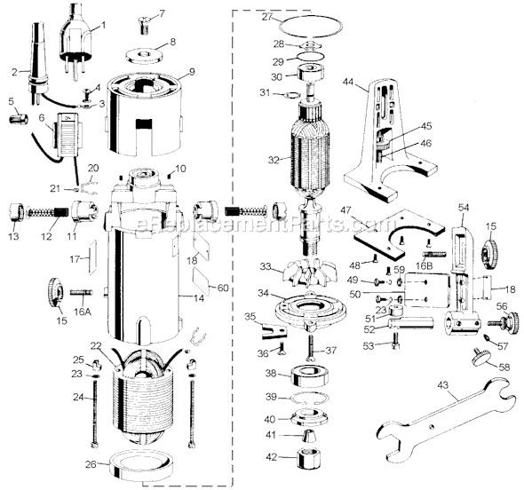 Black and Decker 3265 Type 1 1/2 HP Trimmer 120 Volt Page A Diagram