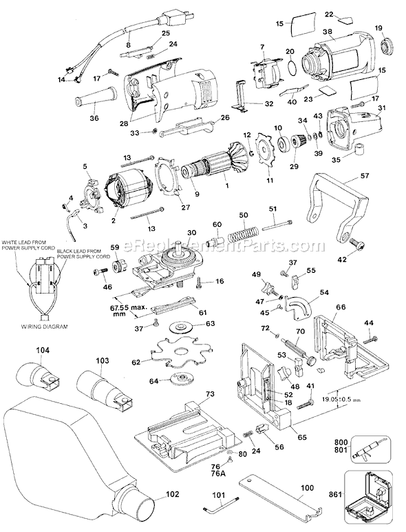 Black and Decker 3379 Type 1 ELU Plate Joiner Page A Diagram