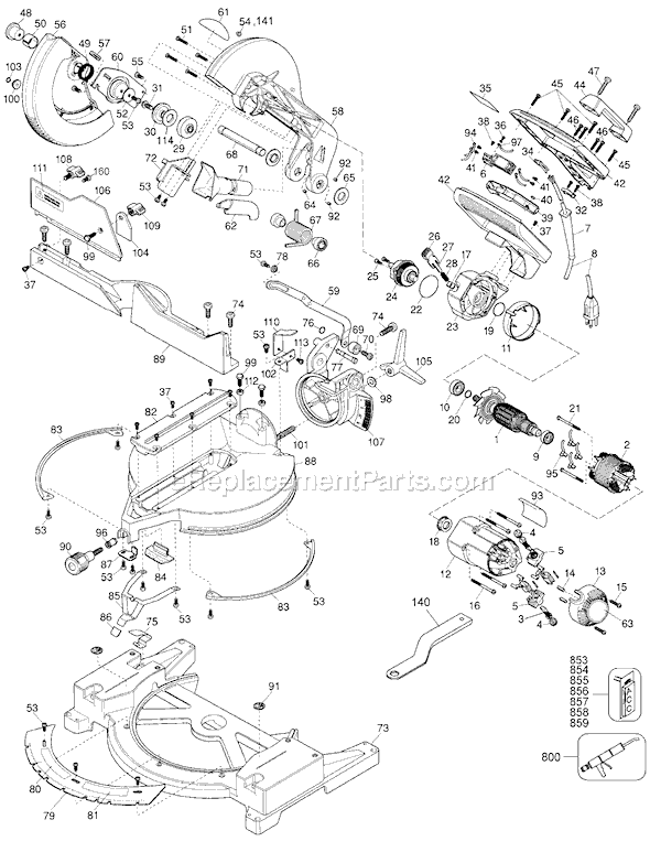 Black and Decker 3680 Type 3 12 Compound Miter Saw Page A Diagram