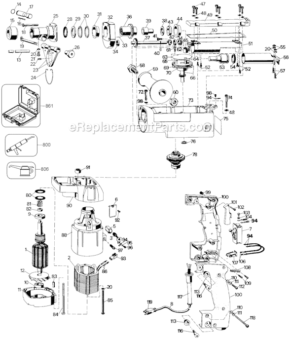 Black and Decker 5042-09 Type 2 HD Rotary Hammer Page A Diagram