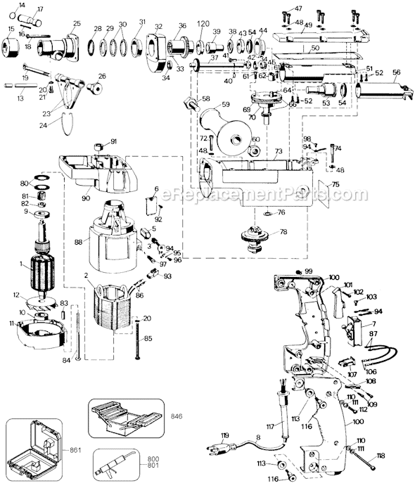 Black and Decker 5042-09 Type 3 HD Rotary Hammer Page A Diagram