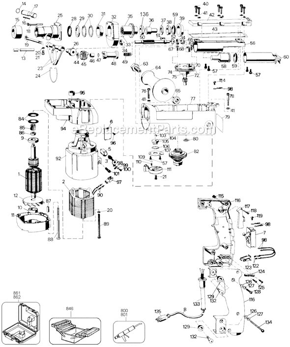 Black and Decker 5043-09 Type 3 HD Rotary Hammer Page A Diagram