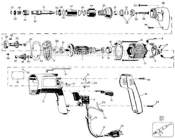 Black and Decker 5274 Type 100 M/S Versa-Clutch Scrugun Page A Diagram