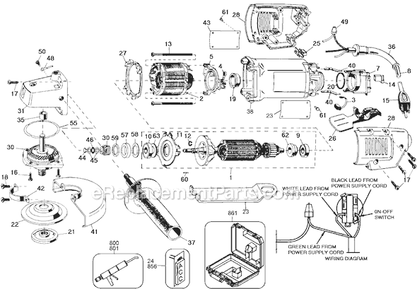 Black and Decker 5580 Type 2 M/S 4 1/2 Angle Grinder Page A Diagram