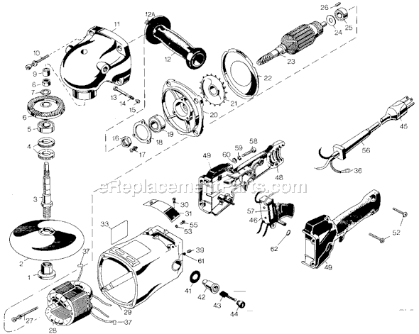 Black and Decker 6124 Type 2 HD Polisher 2300 RPM Page A Diagram