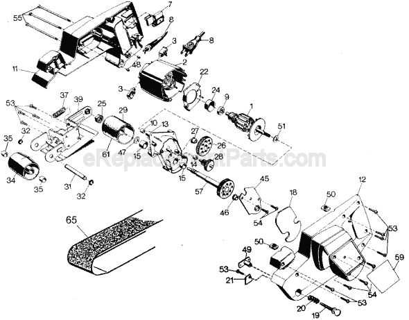 Black and Decker 7447 Type 1 Sander Page A Diagram