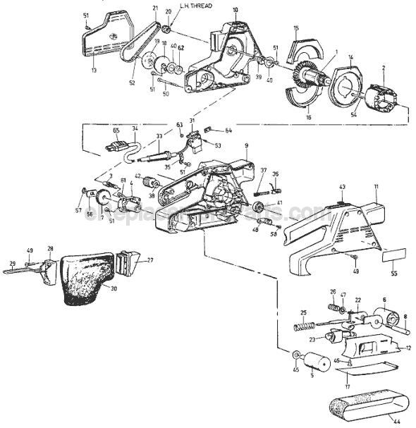 Black and Decker 7496 Type 1 Sander Page A Diagram
