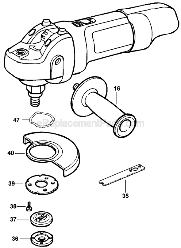Black and Decker 7750 Type 1 Grinder Page A Diagram
