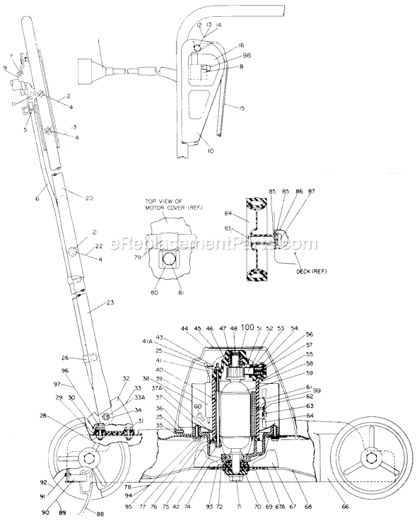 Black and Decker 8000 Type 6 18 Single Mower 115 Volt Page A Diagram