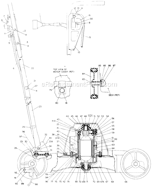 Black and Decker 8000 Type 7 18 Single Mower 115 Volt Page A Diagram