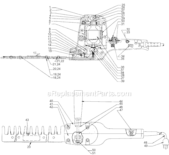 Black and Decker 8100 Type 1A Hedge Trimmer Page A Diagram