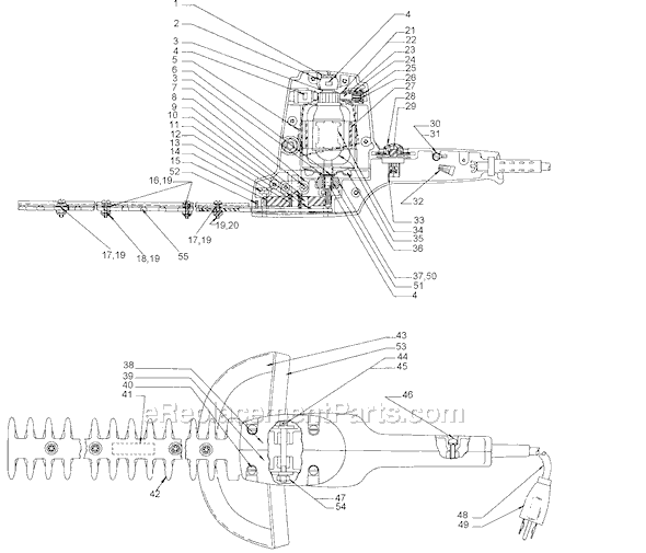 Black and Decker 8140 Type 1A1 Hedge Trimmer Page A Diagram