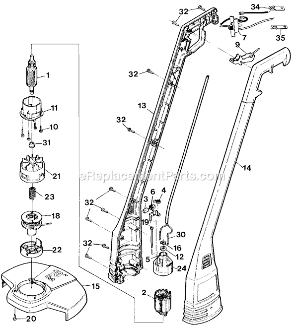 Black and Decker 82300 Type 4 10 String Trimmer Page A Diagram