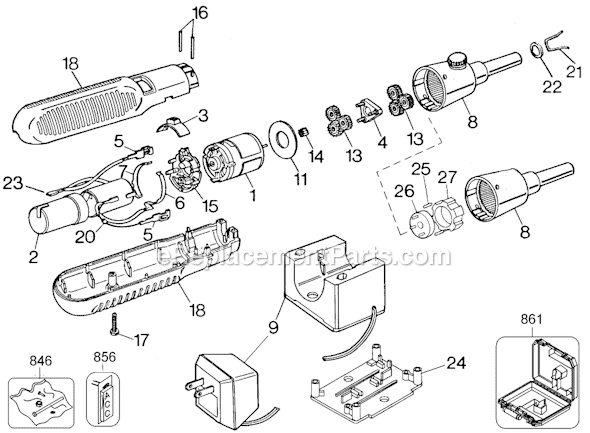 Black and Decker 9018-48 Type 1 Cordless Screwdriver Page A Diagram