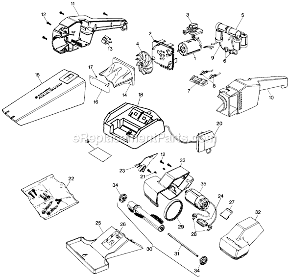 Black and Decker 9330A Type 5 Dustbuster Page A Diagram
