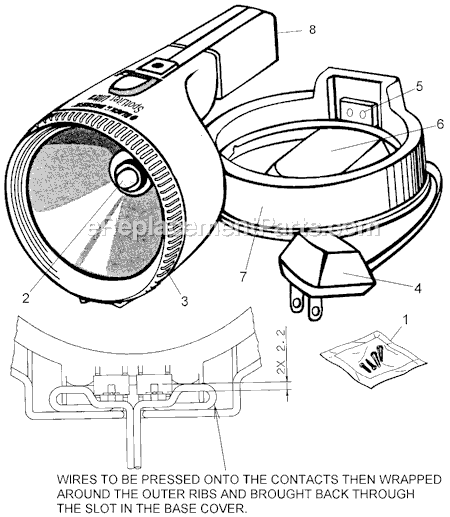 Black and Decker 9370G Type 1 Spotlighter Page A Diagram