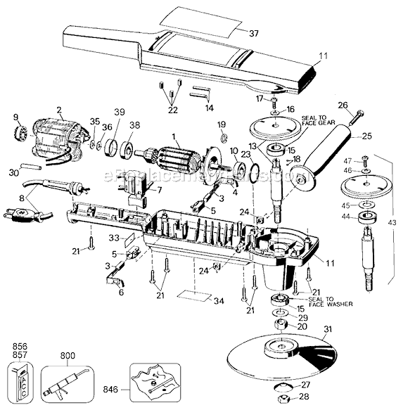 Black and Decker 9531 Type 2 7 Sander / Polisher Page A Diagram