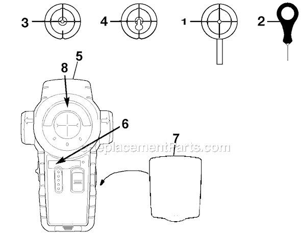 Black and Decker BDL110S Type 1 Laser and Sensor Page A Diagram