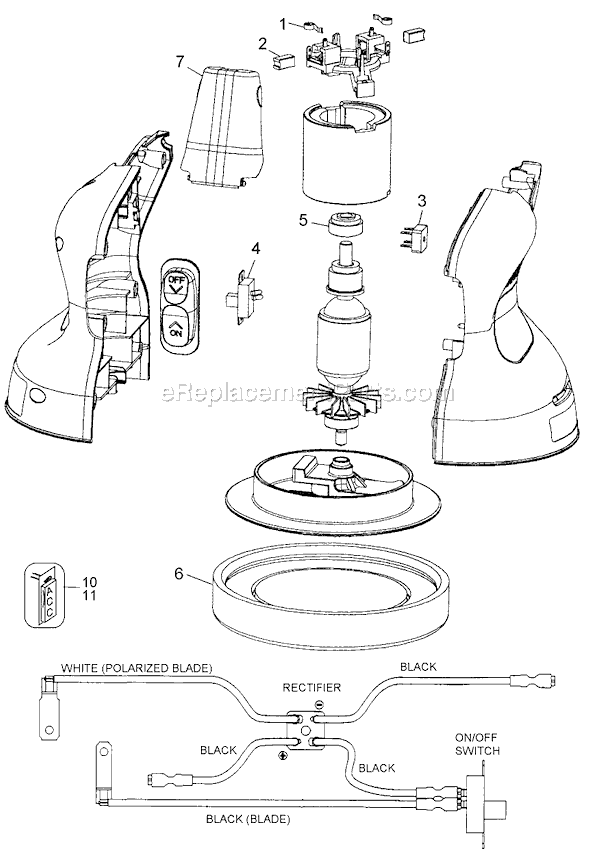 Black and Decker BP900 Type 1 Palm Polisher Page A Diagram