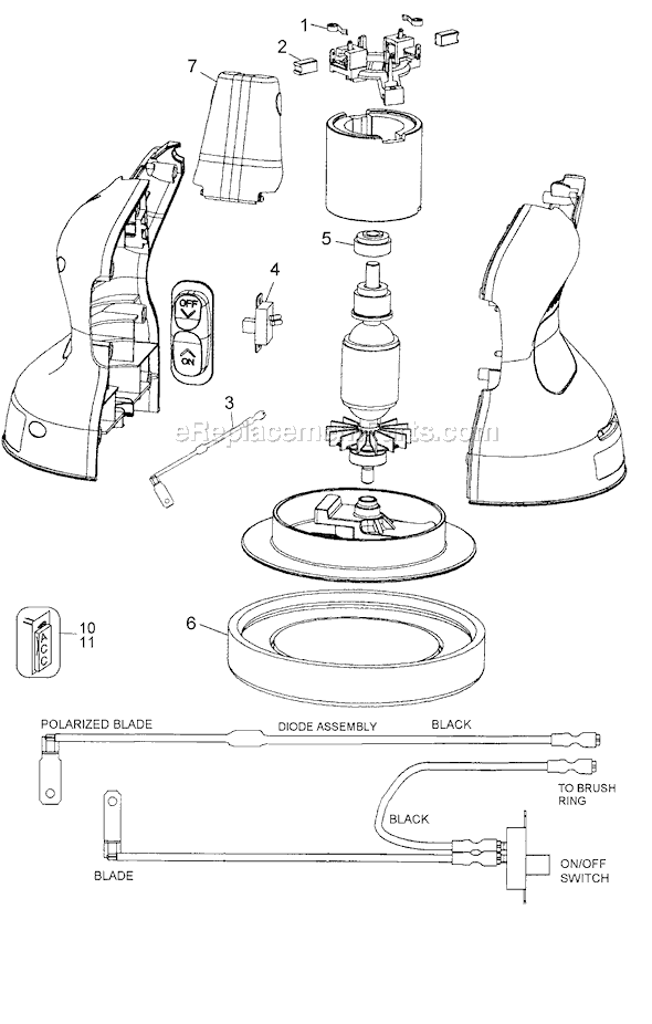 Black and Decker BP900 Type 2 Palm Polisher Page A Diagram