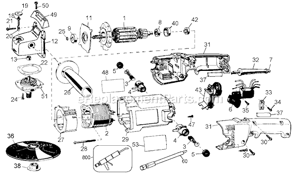 Black and Decker EP9500 Type 102 Electronic Polisher Page A Diagram