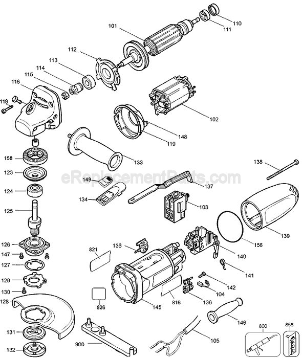 Black and Decker G750 Type 3 Grinder Page A Diagram