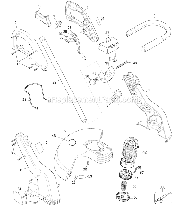 Black and Decker GH400 Type 3 12 String Trimmer Page A Diagram