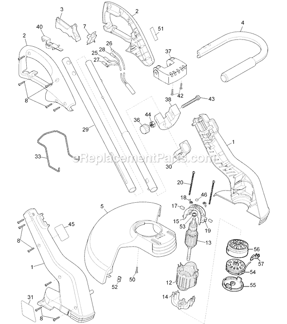Black and Decker GH500 Type 1 12 String Trimmer Page A Diagram