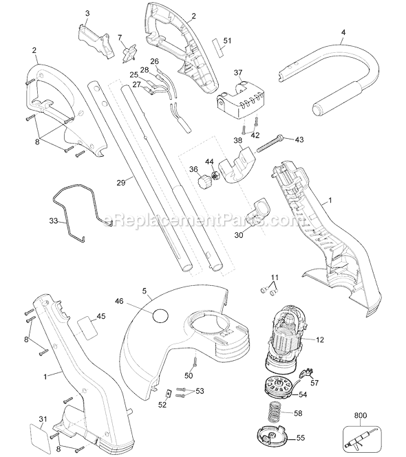 Black and Decker GH500 Type 5 12 String Trimmer Page A Diagram