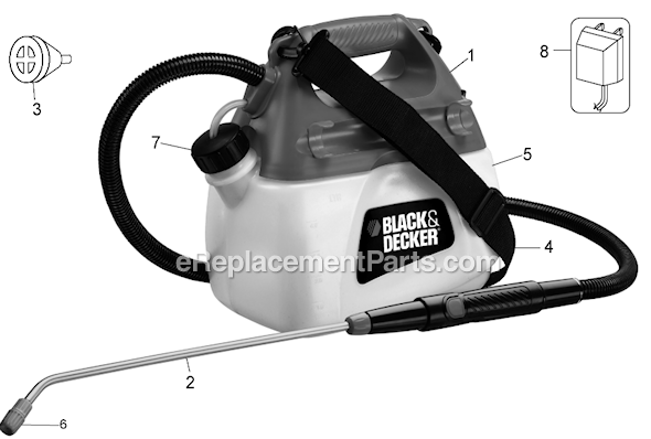 Black and Decker GSP014 - 14.4V Rechargeable Garden Sprayer 