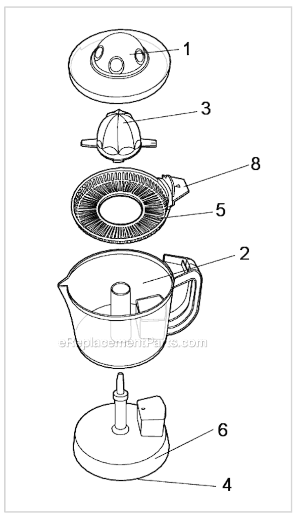 Black and Decker HJ29 Handy Juicer Page A Diagram