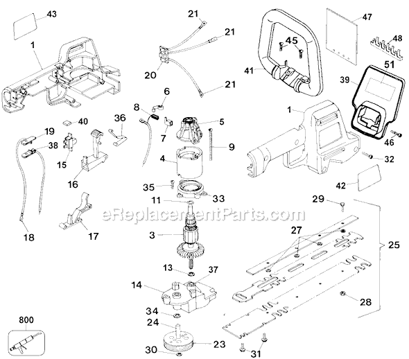 Black and Decker HS1022 Type 2 22 Hedge Hog Page A Diagram