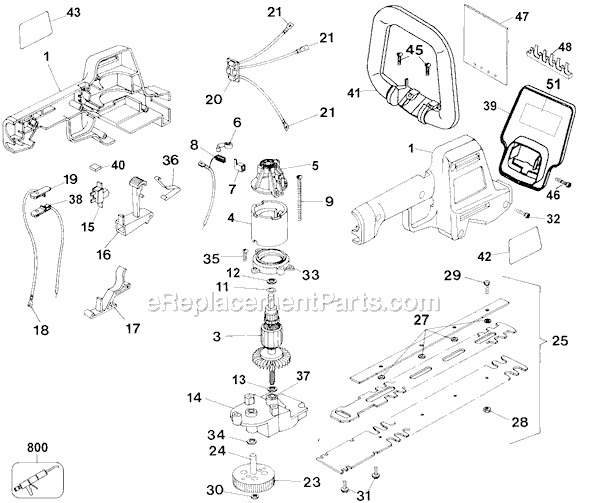 Black and Decker HS1022 Type 3 22 Hedge Hog Page A Diagram