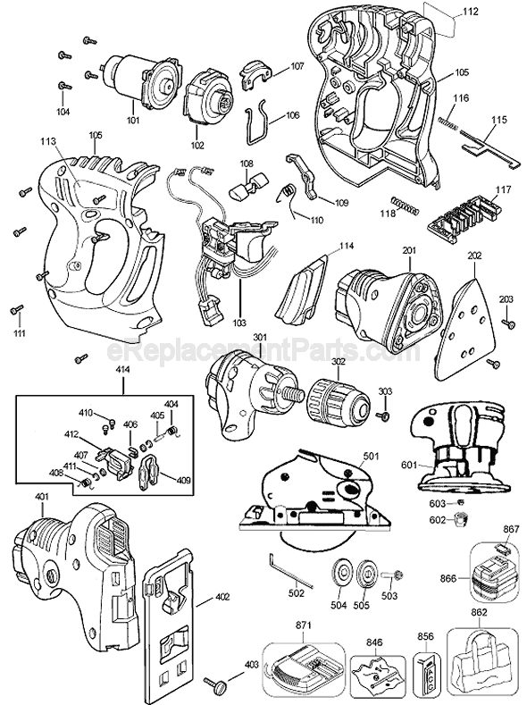 Black and Decker MT1405B-2 Type 1 Combo Kit Page A Diagram
