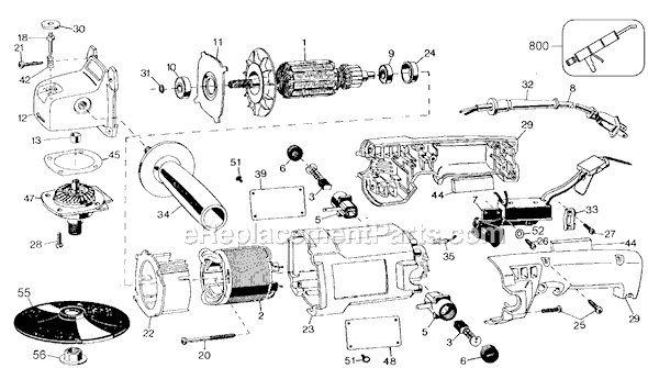 Black and Decker MT6129 Type 100 EP9000 Mac Polisher Page A Diagram