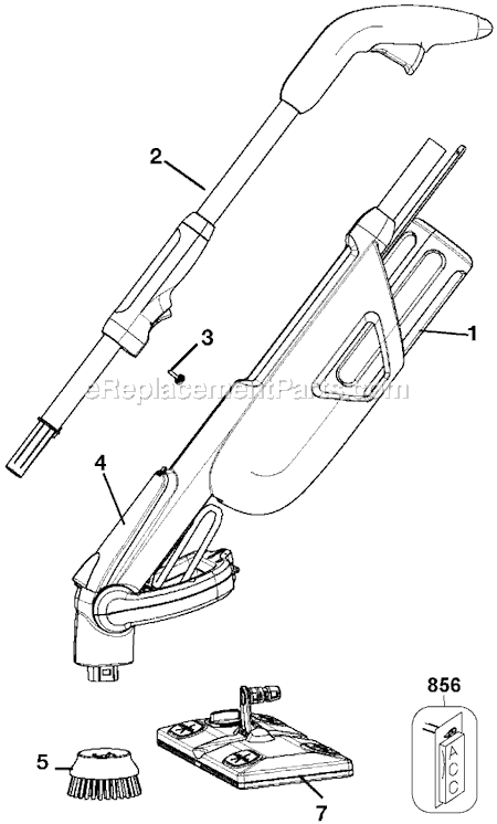 Black and Decker PM1000 Type 1 Power Mop Page A Diagram