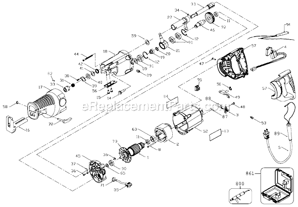 Porter Cable PSE1200-00 Type 2 230 Tiger Saw Page A Diagram
