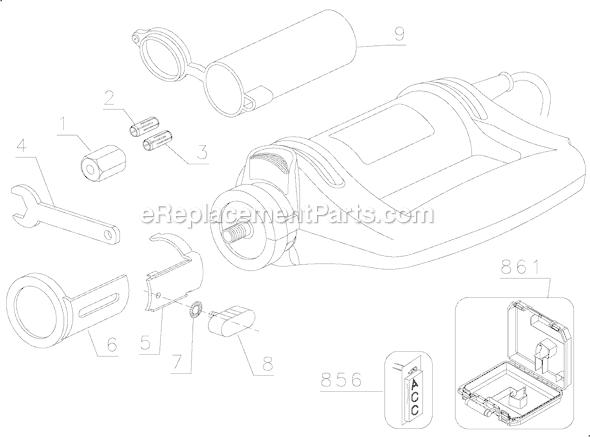 Black and Decker RS150 Type 1 Rotary Saw Page A Diagram
