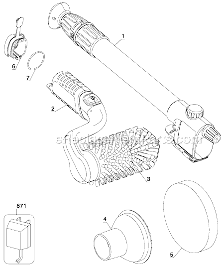 Black and Decker S700E Type 1 Generation 3 Scumbuster With Handle Page A Diagram