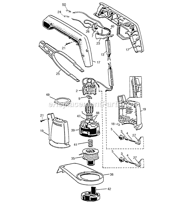 Black and Decker ST100 Type 2 9 String Trimmer Page A Diagram
