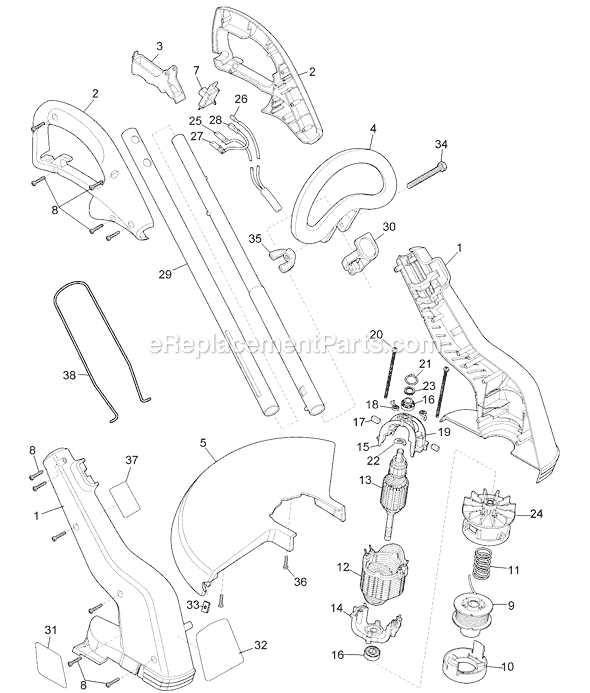 Black and Decker ST5000 Type 1 12 Groom-N-Edge Page A Diagram