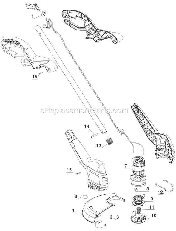 Black & Decker 74528 Type 2 Parts Diagram for Grass Trimmer