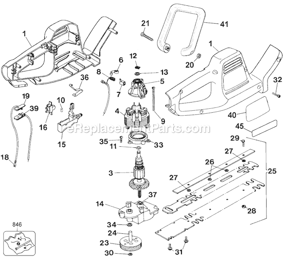 Black and Decker TR175 Type 2 17 Hedge Trimmer Page A Diagram