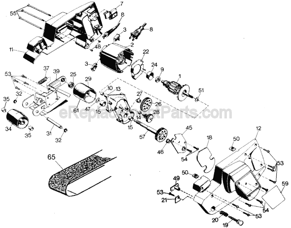 Black and Decker TV780 Type 1 Sander Page A Diagram