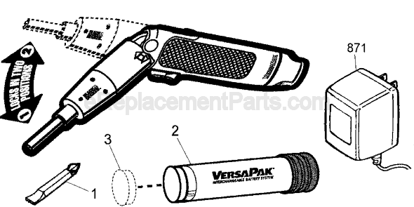 Black and Decker VP750 Type 1 Screwdriver Page A Diagram