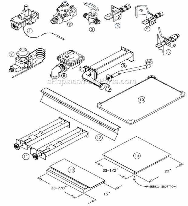 Blodgett 999 Pizza Oven Burner_And_Piping_Components Diagram