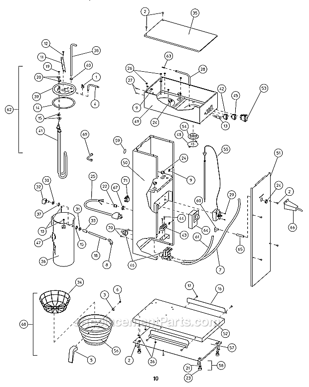Bloomfield 8357GB 3-5 Gallon Tea Brewer Page A Diagram