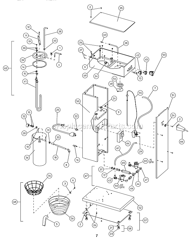 Bloomfield 8357 3-5 Gallon Tea Brewer Page A Diagram
