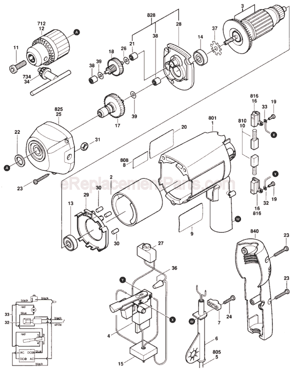 Bosch 1024VSR (0601024034) Drill Page A Diagram